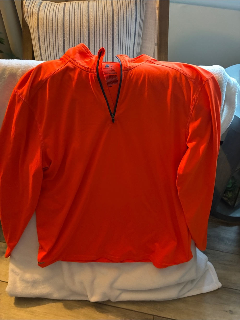 Bright Orange Quarter-Zip Active Pullover